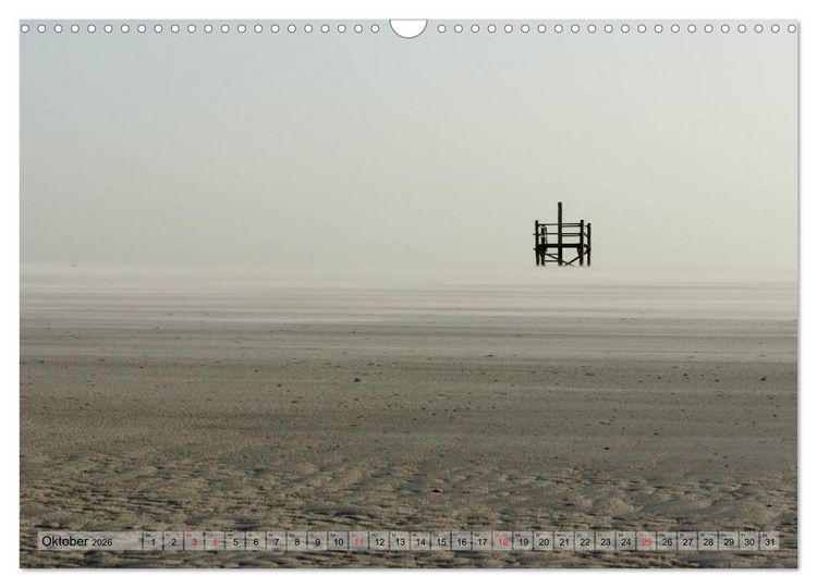 Produktbild: ST. PETER-ORDING PURistisch (Wandkalender 2026 DIN A3 quer), CALVENDO Monatskalender