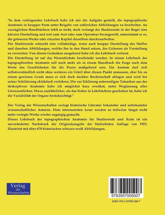 Produktbild: Lehrbuch der topographischen Anatomie