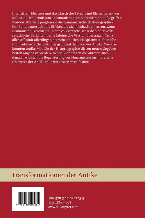 Produktbild: Medien und Sprachen humanistischer Geschichtsschreibung