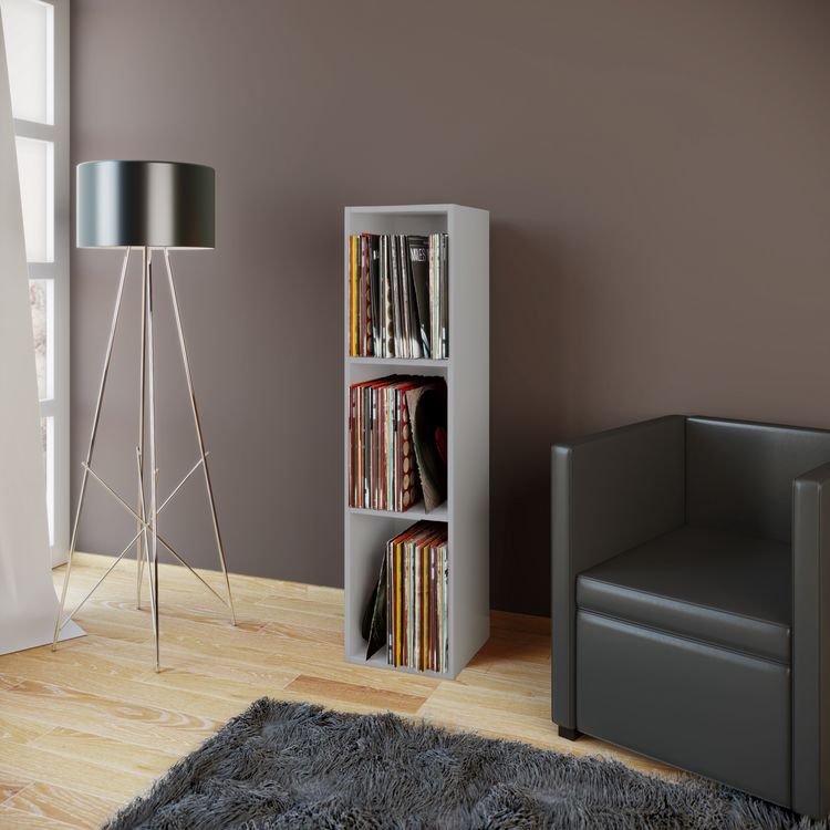 Produktbild: Holz Schallplatten LP Stand Regal Platto 3fach
