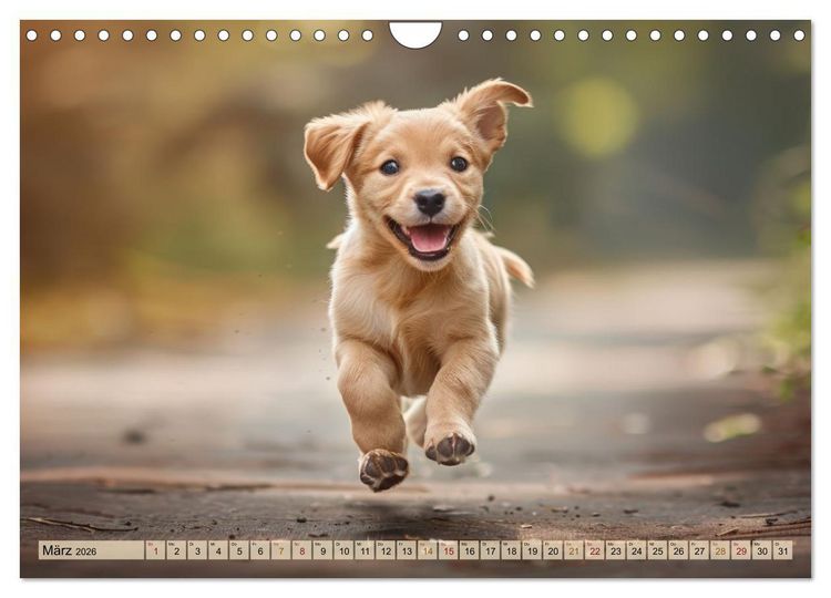 Produktbild: Welpenzauber: Ein Kalender zum Verlieben (Wandkalender 2026 DIN A4 quer), CALVENDO Monatskalender