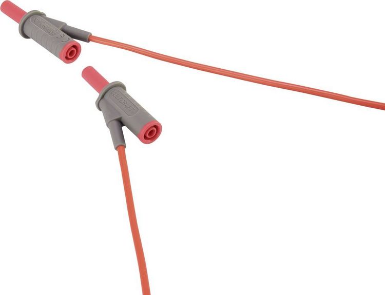 Produktbild: VOLTCRAFT MSB-501 Sicherheits-Messleitung Lamellenstecker 4 mm Lamellenstecker 4 mm 5.00 m Rot 1 St.