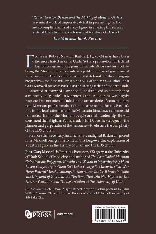 Produktbild: Robert Newton Baskin and the Making of Modern Utah