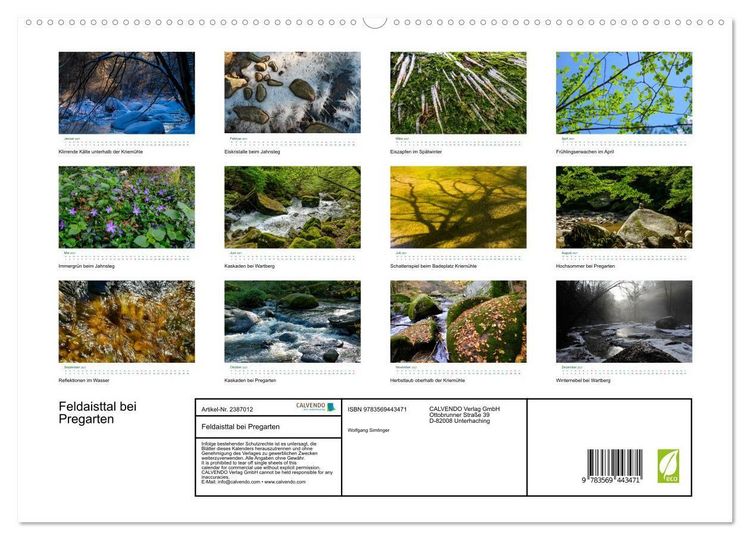 Produktbild: Feldaisttal bei Pregarten (hochwertiger Premium Wandkalender 2027 DIN A2 quer), Kunstdruck in Hochglanz