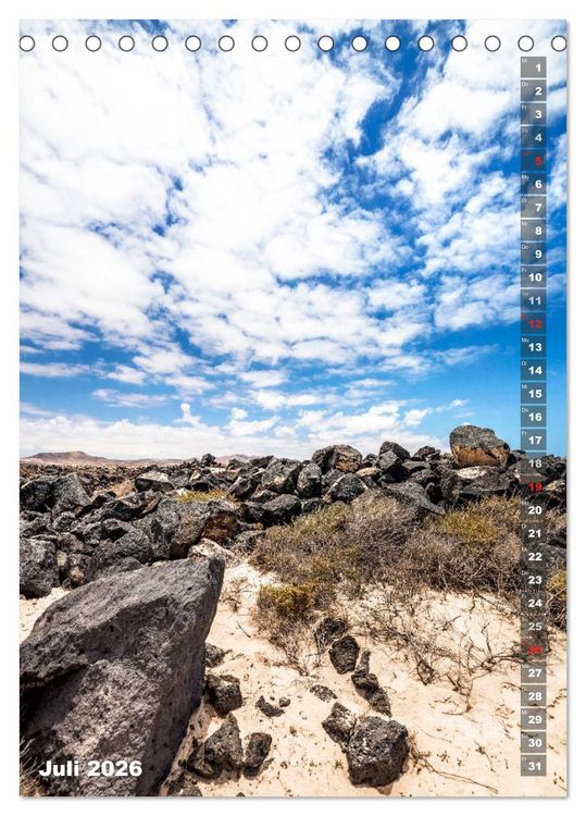 Produktbild: FUERTEVENTURA S&uuml;dsee-Flair (Tischkalender 2026 DIN A5 hoch), CALVENDO Monatskalender