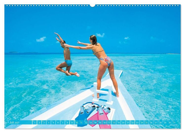 Produktbild: Die Malediven: Fluchtpunkt Sehnsucht (Wandkalender 2027 DIN A2 quer), CALVENDO Monatskalender