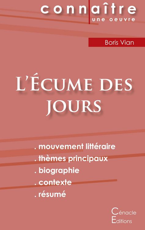 Produktbild: Fiche de lecture L'&Eacute;cume des jours (Analyse litt&eacute;raire de r&eacute;f&eacute;rence et r&eacute;sum&eacute; complet)