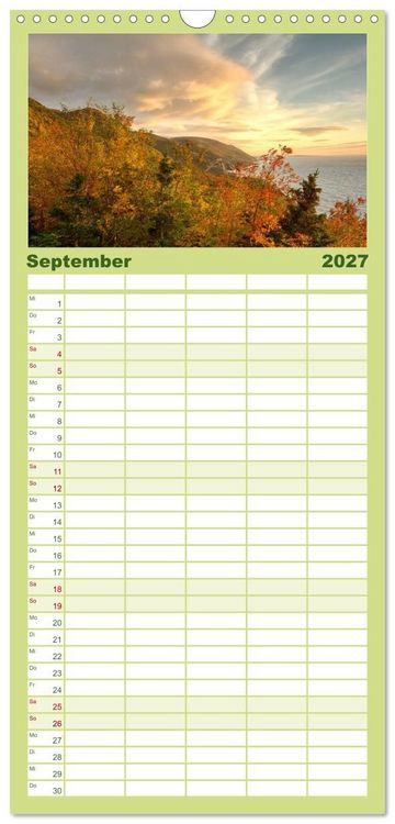 Produktbild: Familienplaner 2027 - KANADA Christian Heeb mit 5 Spalten (Wandkalender, 21 x 45 cm) CALVENDO
