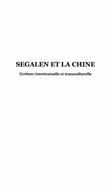 Produktbild: Segalen et la Chine