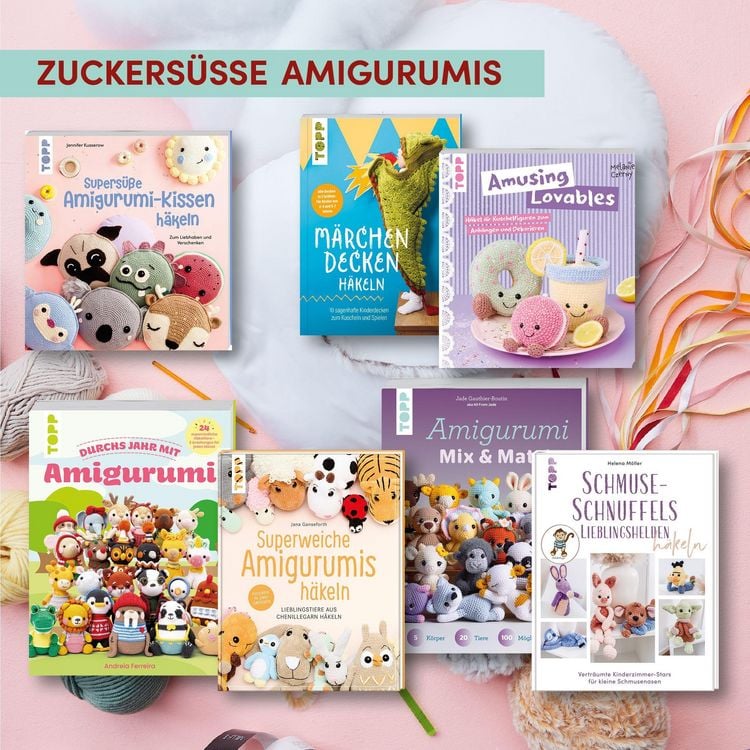 Produktbild: Supers&uuml;&szlig;e Amigurumi-Kissen h&auml;keln