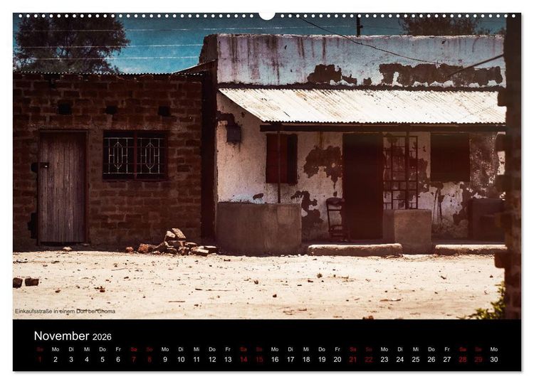 Produktbild: SAMBIA IM HERZEN AFRIKAS (hochwertiger Premium Wandkalender 2026 DIN A2 quer), Kunstdruck in Hochglanz