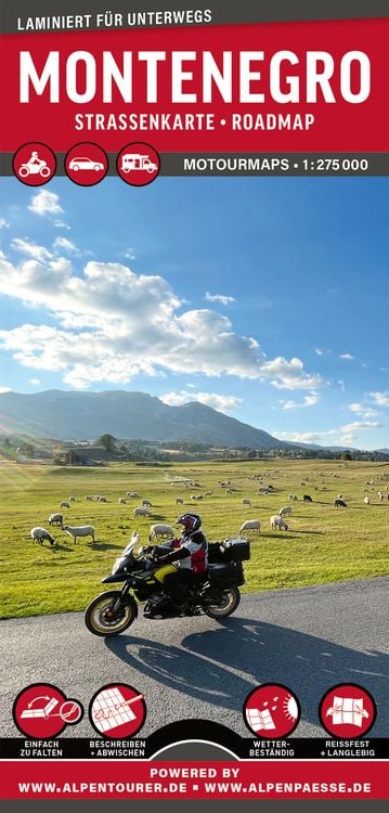 Bild vom Artikel MoTourMaps Montenegro Auto- und Motorradkarte 1:275.000 vom Autor MoTourMedia
