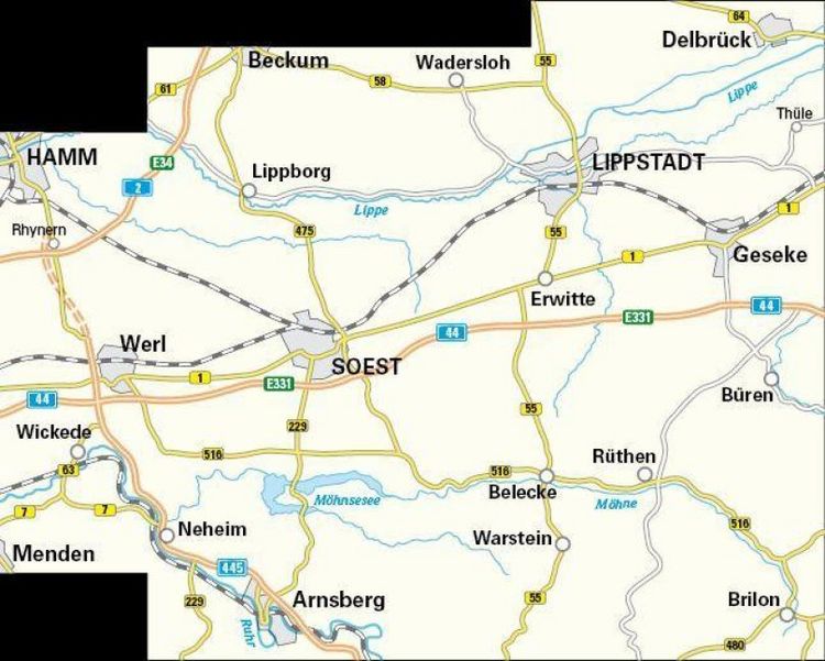 Produktbild: BVA Radwanderkarte Kreis Soest die sch&ouml;nsten Radtouren 1:50.000