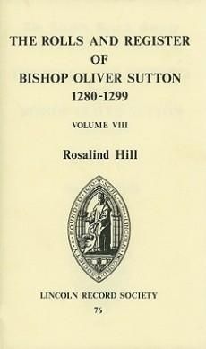 Produktbild: Rolls and Register of Bishop Oliver Sutton 1280-1299 [Viii]