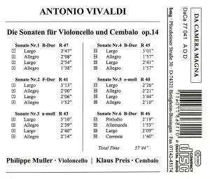 Produktbild: Die Sonaten F&uuml;r Violoncello Und Cembalo op.14