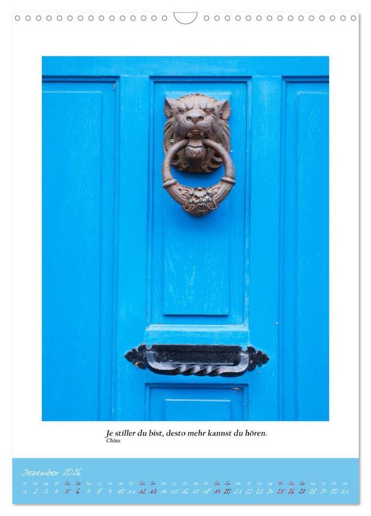 Produktbild: Blaue T&uuml;ren (Wandkalender 2026 DIN A3 hoch), CALVENDO Monatskalender