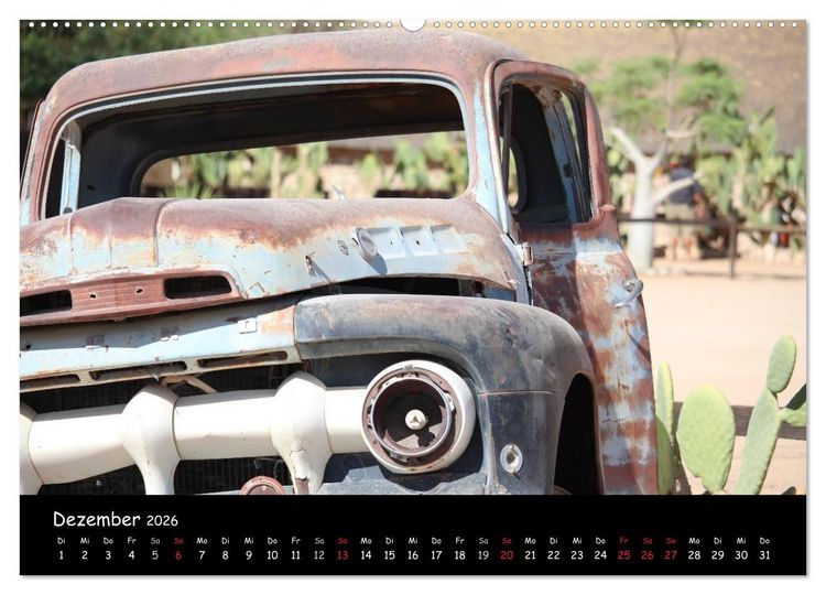 Produktbild: Faszination Namibia - Oldtimer mal anders (Wandkalender 2026 DIN A2 quer), CALVENDO Monatskalender