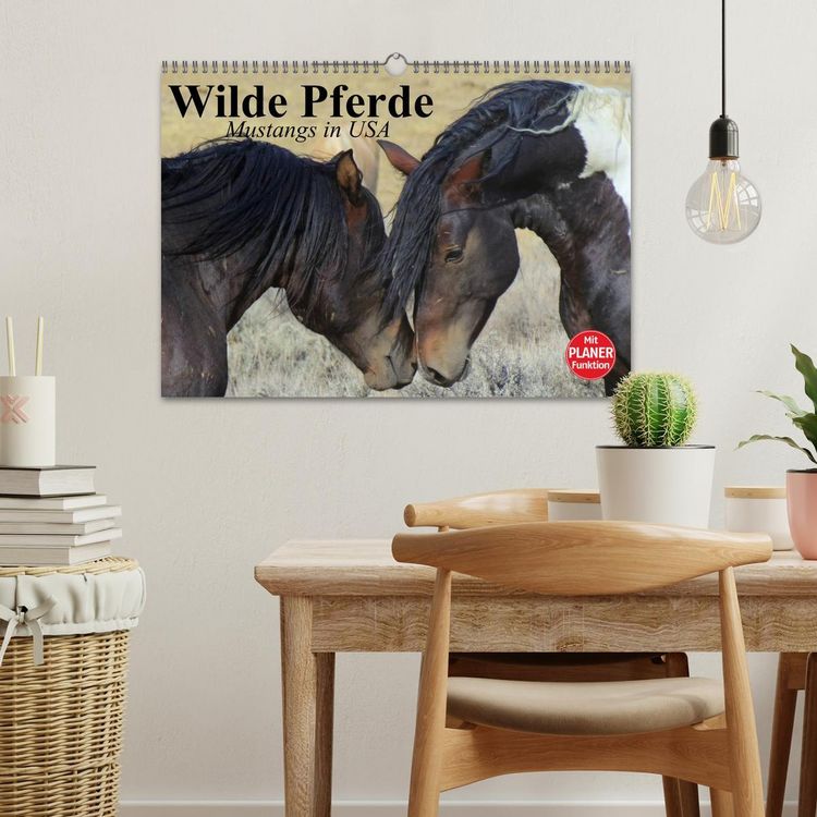Produktbild: Wilde Pferde. Mustangs in USA (Wandkalender 2026 DIN A3 quer), CALVENDO Monatskalender