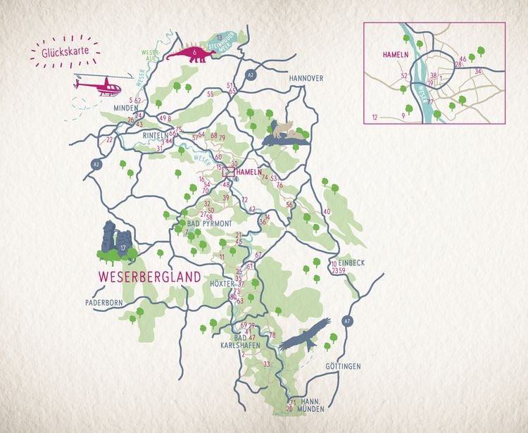 Produktbild: Glücksorte im Weserbergland