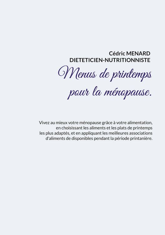 Produktbild: Menus de printemps pour la m&eacute;nopause.