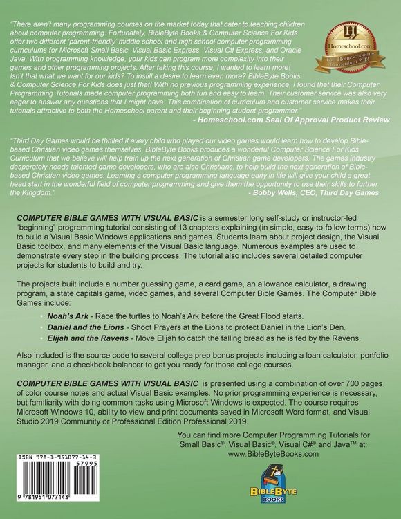 Produktbild: Computer Bible Games with Visual Basic 2019 Edition