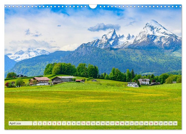 Produktbild: Oberbayerische Ansichten - Unterwegs zwischen Watzmann und Chiemsee (Wandkalender 2026 DIN A3 quer), CALVENDO Monatskalender
