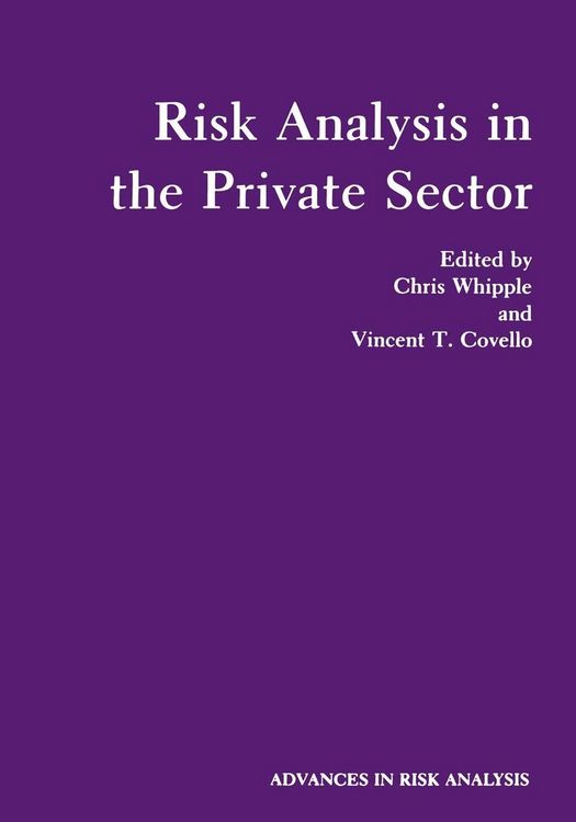 Produktbild: Risk Analysis in the Private Sector