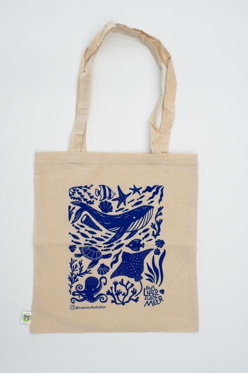 Produktbild: Baumwolltasche Artwork Ozean