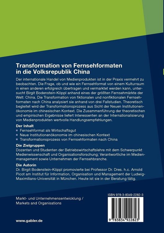 Produktbild: Transformation von Fernsehformaten in die Volksrepublik China
