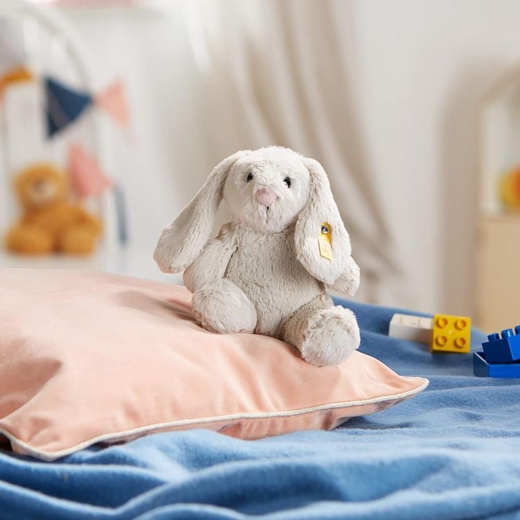 Produktbild: Steiff 080463 - Soft Cuddly Friends: Hoppie Hase, hellgrau 18 cm