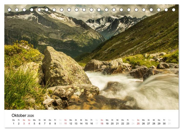 Produktbild: Bergpixel "kreuz und quer durch die Alpen" (Tischkalender 2026 DIN A5 quer), CALVENDO Monatskalender