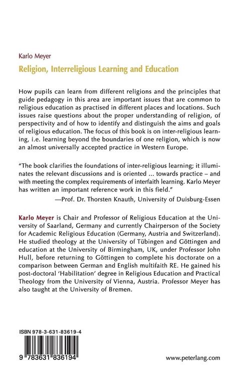 Produktbild: Religion, Interreligious Learning and Education