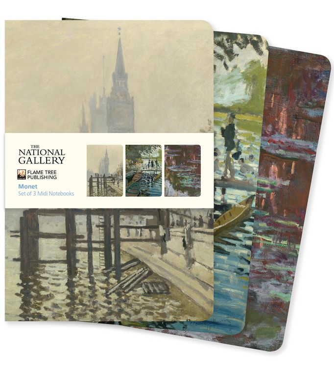 Produktbild: Dreier Set Mittelformat-Notizb&uuml;cher: Claude Monet