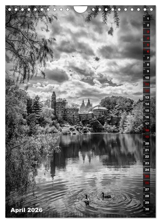 Produktbild: NEW YORK CITY Monochrome Stadtansichten (Wandkalender 2026 DIN A4 hoch), CALVENDO Monatskalender
