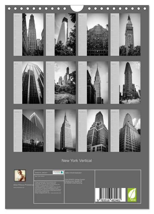 Produktbild: New York Vertical (Wandkalender 2026 DIN A4 hoch), CALVENDO Monatskalender