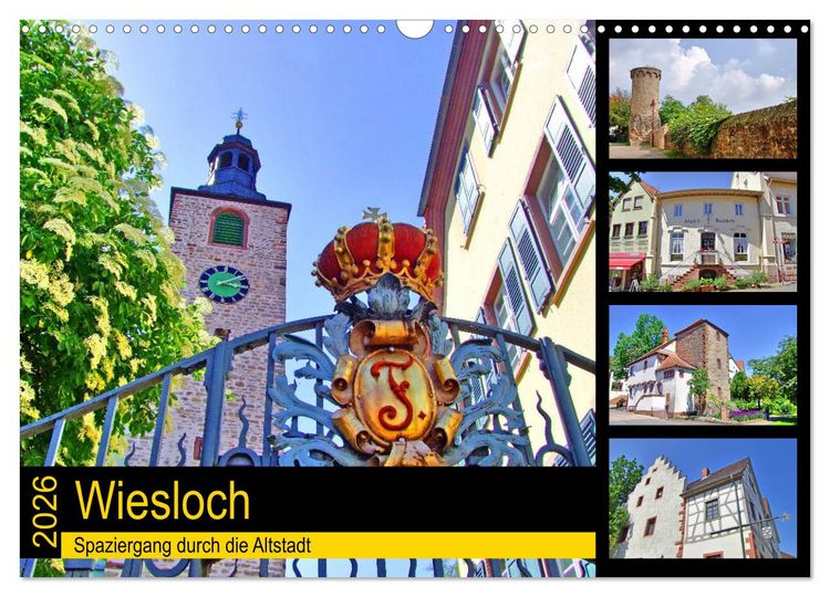 Produktbild: Wiesloch - Spaziergang durch die Altstadt (Wandkalender 2026 DIN A3 quer), CALVENDO Monatskalender