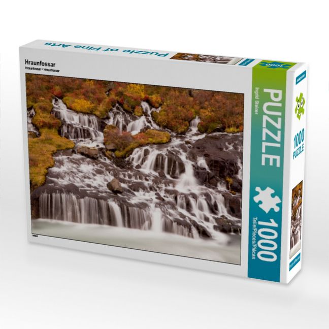Produktbild: CALVENDO Puzzle Hraunfossar | 1000 Teile Lege-Gr&ouml;&szlig;e 64x48cm Foto-Puzzle f&uuml;r gl&uuml;ckliche Stunden