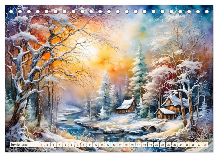 Produktbild: Paysages fluviaux magiques (Calendrier de bureau 2026 DIN A5 vertical), CALVENDO calendrier mensuel
