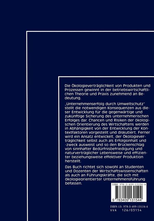 Produktbild: Unternehmenserfolg durch Umweltschutz