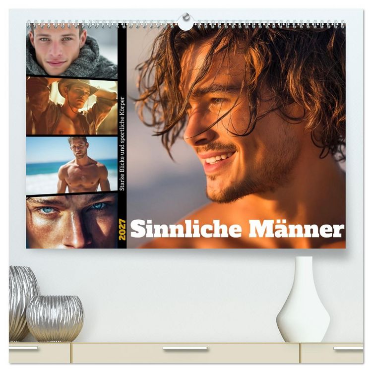 Produktbild: Sinnliche M&auml;nner (hochwertiger Premium Wandkalender 2027 DIN A2 quer), Kunstdruck in Hochglanz