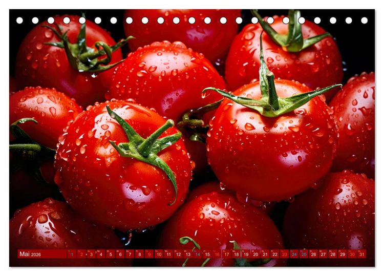 Produktbild: ROT - Gem&uuml;se und Obst - Voller Power (Tischkalender 2026 DIN A5 quer), CALVENDO Monatskalender