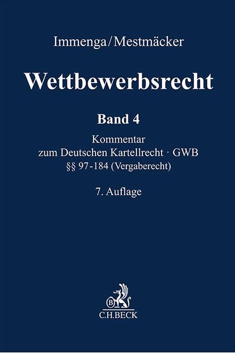 Produktbild: Wettbewerbsrecht Band 4: Vergaberecht. Kommentar zum Europ&auml;ischen und Deutschen Kartellrecht