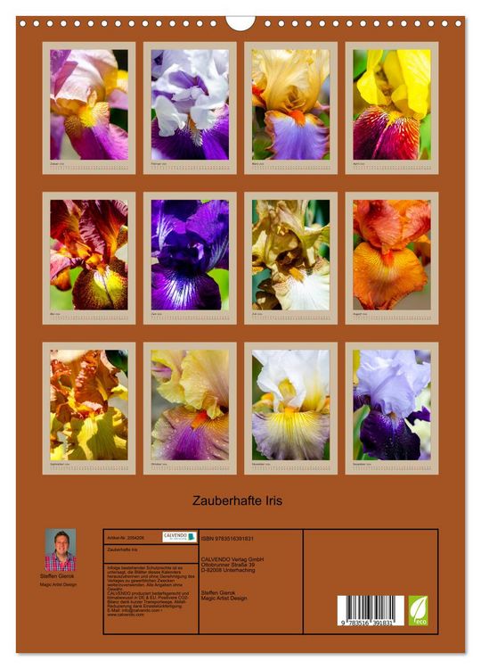 Produktbild: Zauberhafte Iris (Wandkalender 2026 DIN A3 hoch), CALVENDO Monatskalender