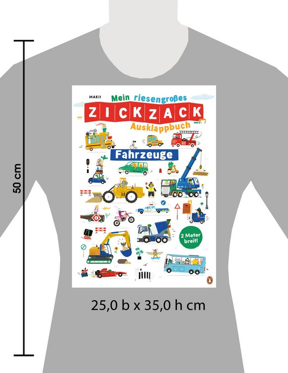 Produktbild: Mein riesengro&szlig;es ZICKZACK Ausklappbuch &ndash; Fahrzeuge
