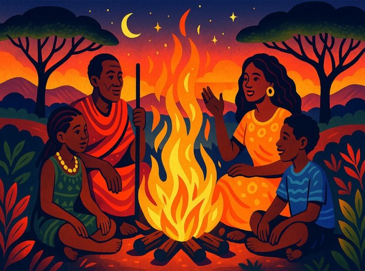 Produktbild: CALVENDO Puzzle Erz&auml;hl mir von Afrika - unter Sternen, zwischen Herzen | 2000 Teile Lege-Gr&ouml;&szlig;e 90x67cm Foto-Puzzle f&uuml;r gl&uuml;ckliche Stunden