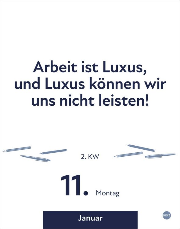 Produktbild: Die besten Spr&uuml;che f&uuml;r lange B&uuml;rotage Tagesabrei&szlig;kalender 2027