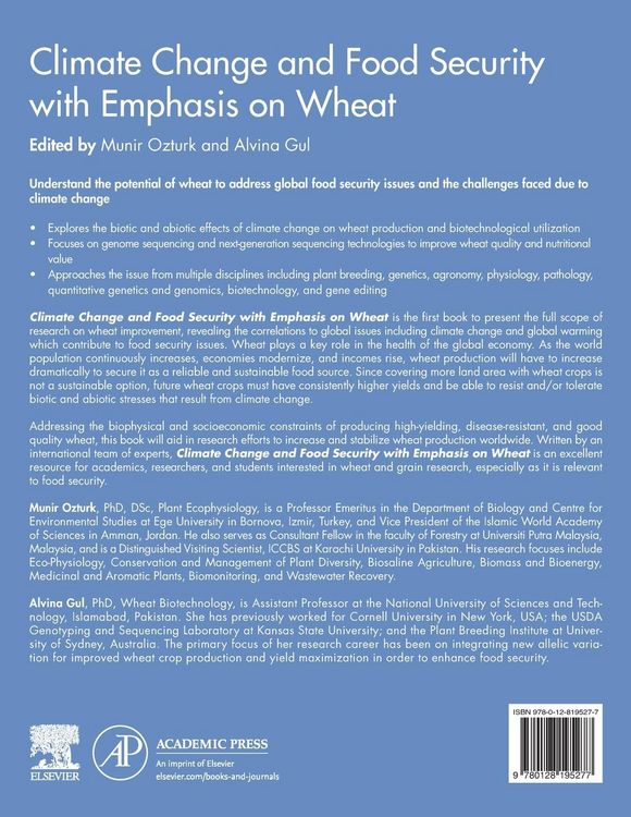 Produktbild: Climate Change and Food Security with Emphasis on Wheat