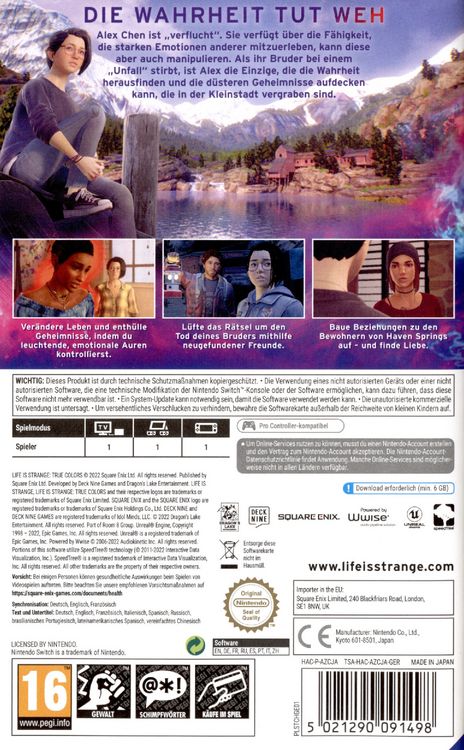 Produktbild: Life is Strange: True Colors (Nintendo Switch)