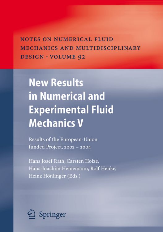 Produktbild: New Results in Numerical and Experimental Fluid Mechanics V