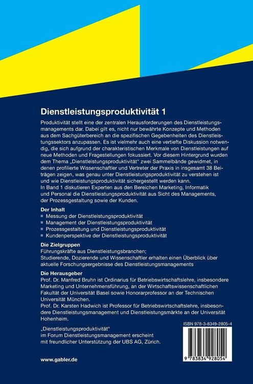 Produktbild: Dienstleistungsproduktivit&auml;t